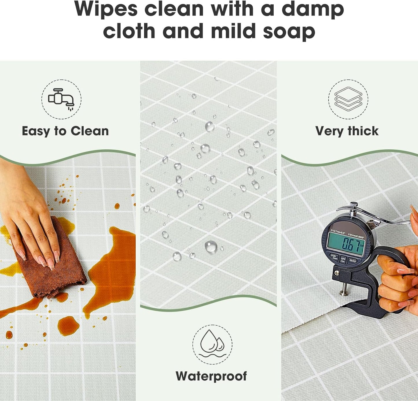 Beautysaid Shelf and Drawer Liner for Kitchen Cabinet, Non Adhesive Non Slip Shelf Paper Waterproof Washable Thickened for Dresser Pantry Shelve Bathroom Protector Liner(Light Green,18 in x 10 FT)