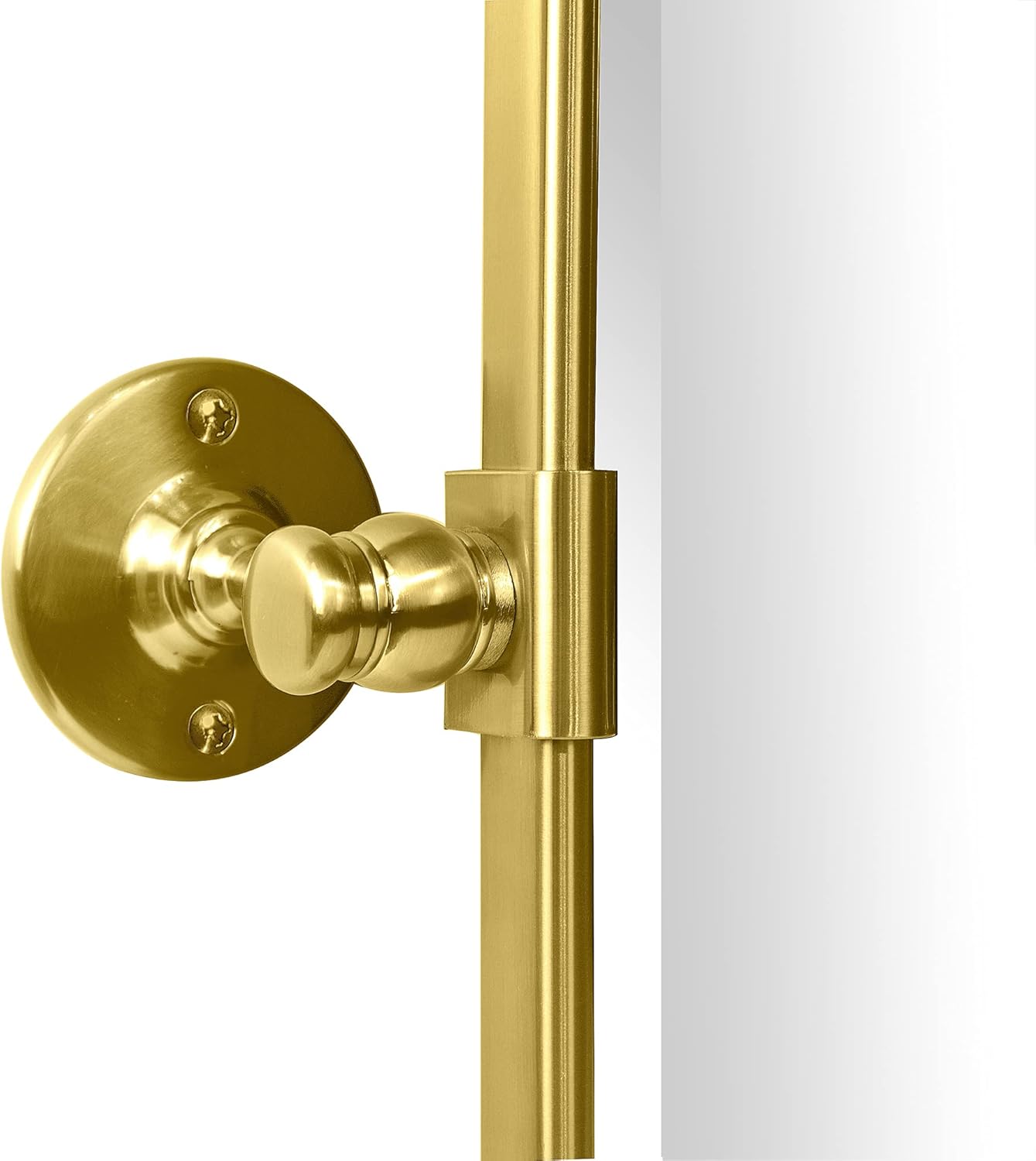 TEHOME 24 x 38'' Horizontal Farmhouse Gold Metal Framed Pivot Rectangle Bathroom Mirror Tilting Beveled Vanity Mirrors for Wall