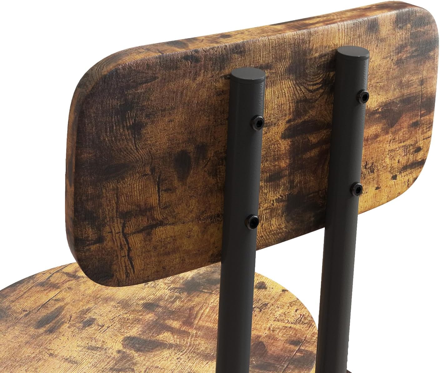 5-Piece Bar Table and Chairs Set, 43.3'' Pub Table Set Modern Small Table and Chairs Set of 4 for Breakfast Nook Living Room Small Space Restaurant, Brown