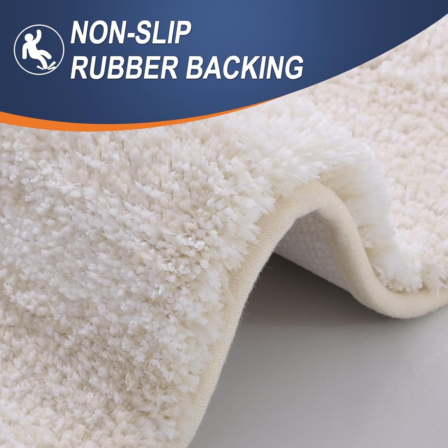 OLANLY Bathroom Rugs Mat 36x24, Extra Soft Absorbent Microfiber Bath Rugs, Rubber Backing, Quick Dry, Machine Washable Bath Mats for Bathroom Floor, Tub and Shower, Home Decor Accessories, Light Beige