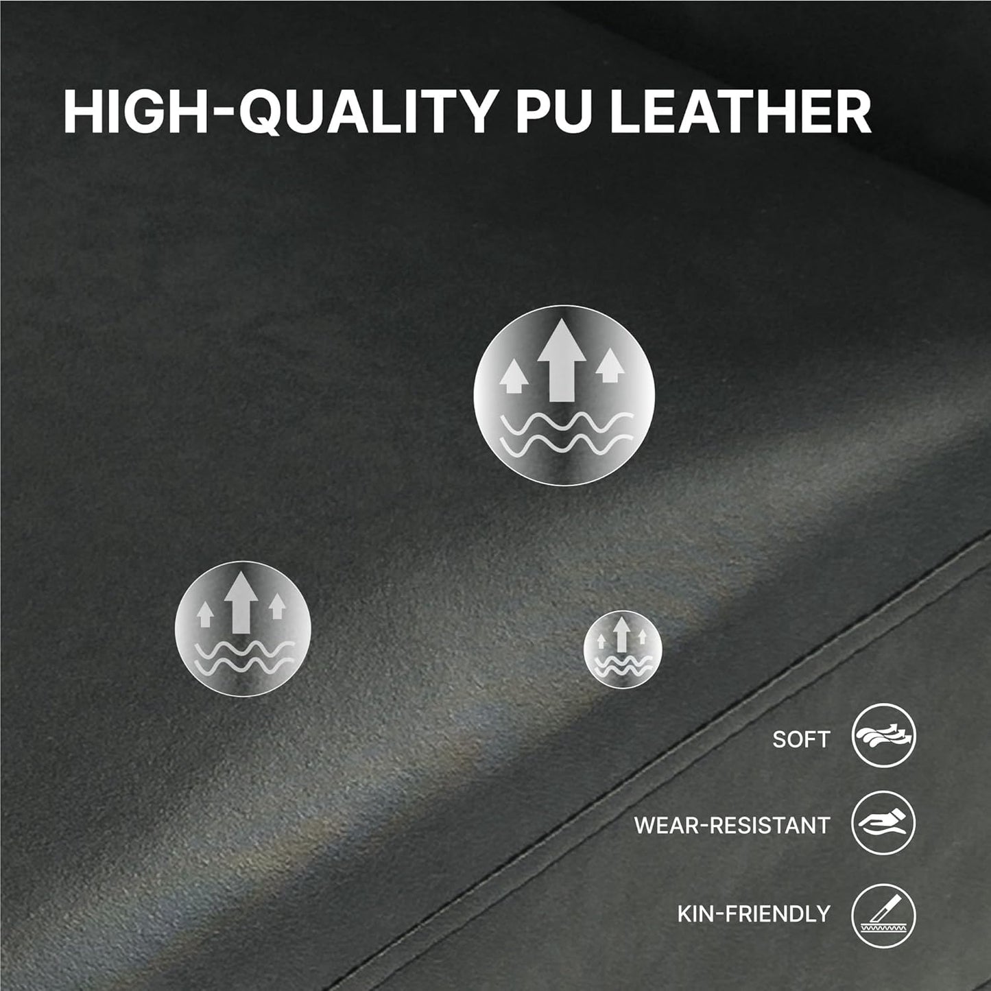 89" Sofa Couch for Living Room Faux Leather Upholstered Couch with Deep Seats and Wide Armrests 3 Seater Comfy Sofa with Cup Holders, USB & Type-C Ports, Spring Cushion, Solid Wood Frame Black