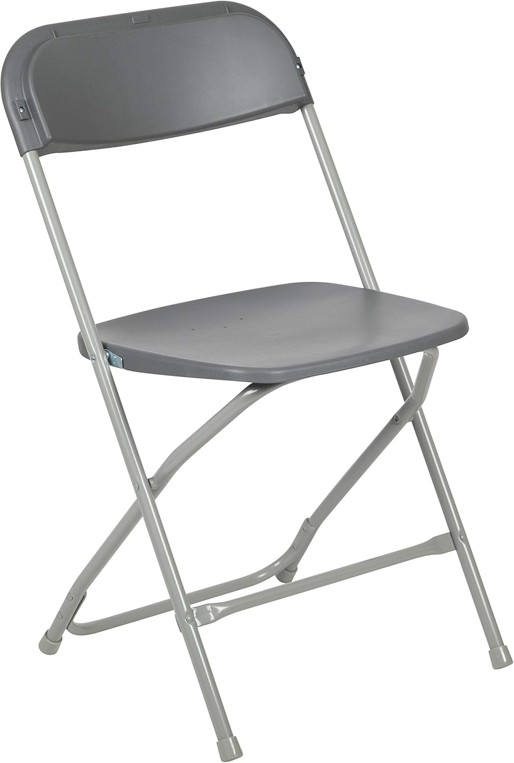 Flash Furniture Hercules Series Plastic Folding Chair - Grey - 650LB Weight Capacity Comfortable Event Chair - Lightweight Folding Chair