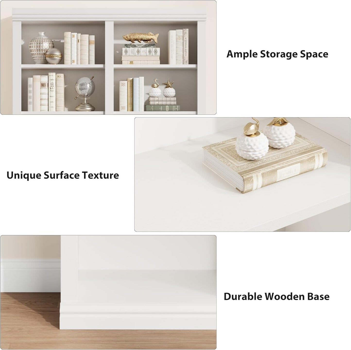 74.5" Tall Bookshelf with Double Storage, Extra Large Bookshelf, 6-Tier Double Wide Bookshelves w/ 12 Cubbies, Wide Freestanding Bookcases for Livingroom Office Library (White)