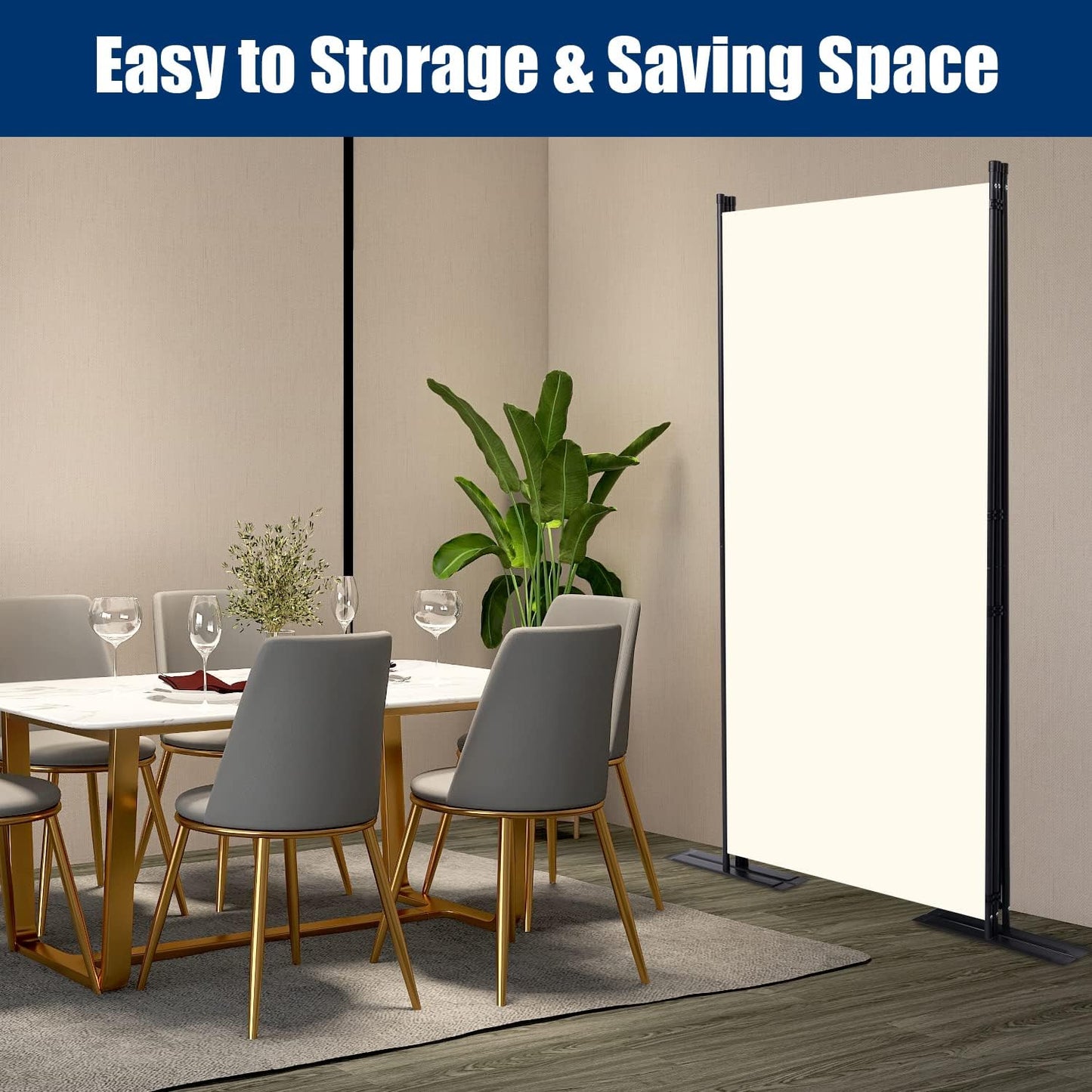 Room Divider 6FT Portable Room Dividers and Folding Privacy Screens, 102'' W Fabric Divider for Room Separation, 3 Panel Partition Room Dividers Freestanding Wall Divider Screen for Dorm Studio Office