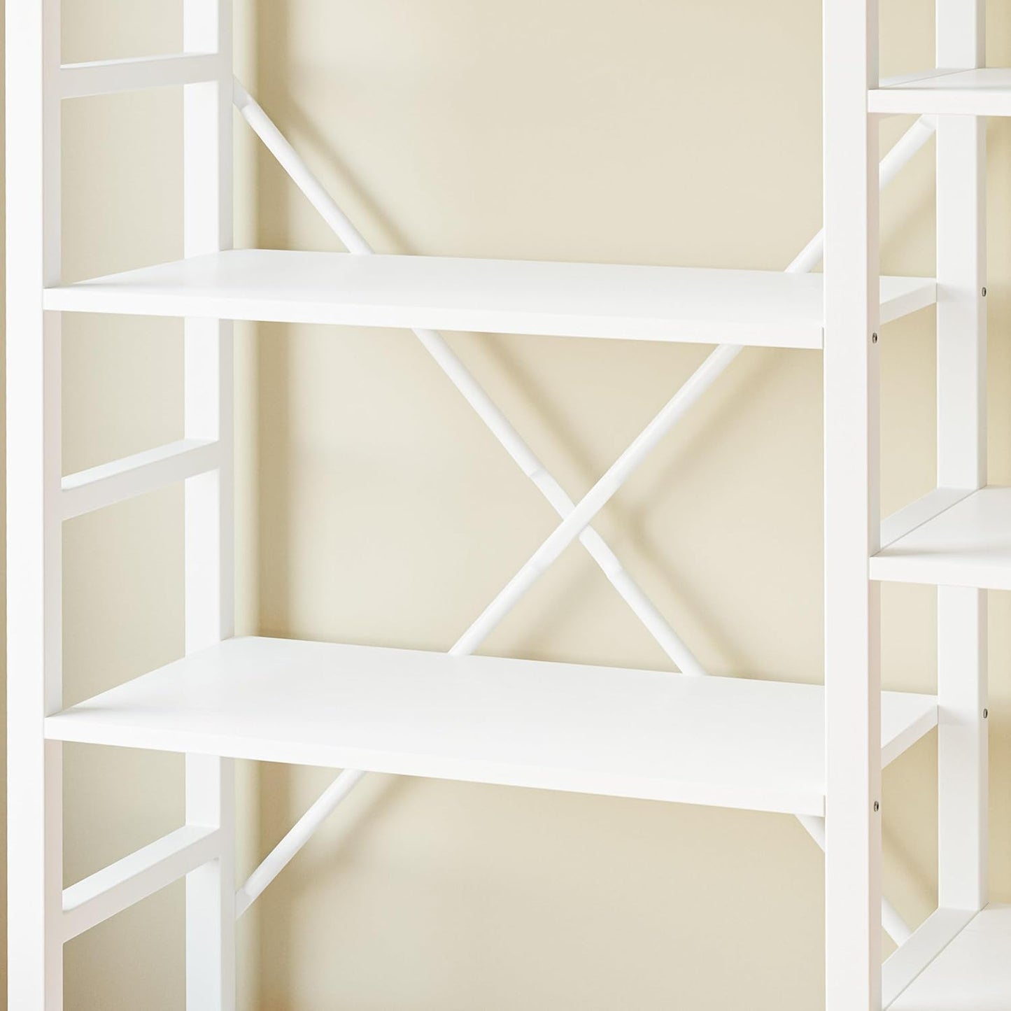 IRONCK Bookshelves 6 Tiers Triple Wide Industrial Bookshelf, Large Etagere Bookshelf Open Display Shelves with Metal Frame for Living Room Bedroom Home Office