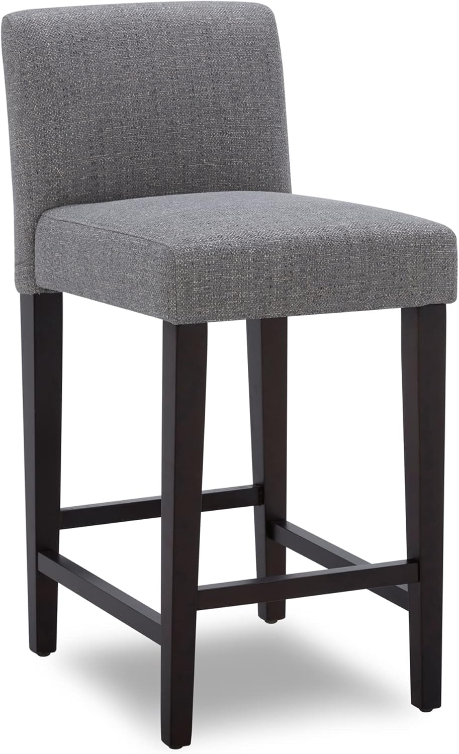CHITA Counter Height Bar Stools Set of 2, 25" H Seat Height Upholstered Barstools, Fabric in Fog Grey