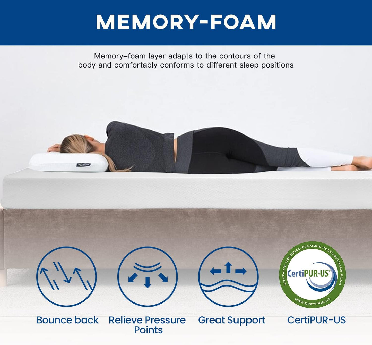 FDW | 6 Inch King Mattress | Medium Firm | Gel Memory Foam Mattress | White | Bed in a Box, CertiPUR-US Certified | Pressure Relief, Cooling Ventilated Foam | Washable Removable Cover