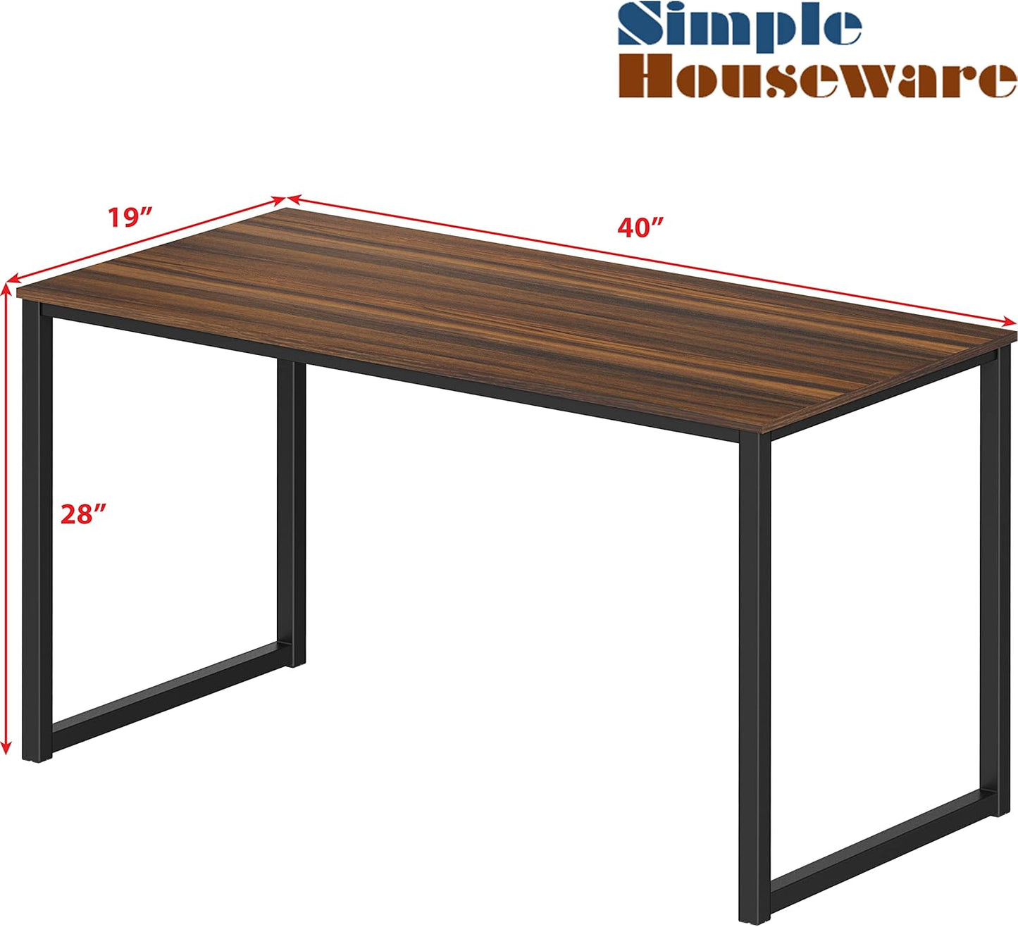 SHW Mission 40-Inch Home Office Computer Desk, Walnut