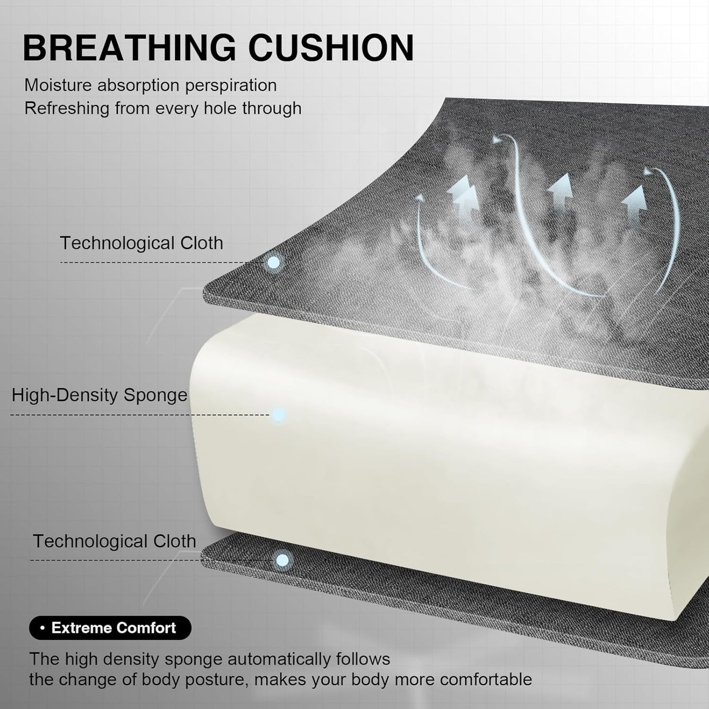 GTRACING Gaming Chair with Footrest, Fabric Breathable Big and Tall Ergonomic Computer Chair 350 lbs with Adjustable Lumbar Support and Recliner, High Back Game Chair for Office Gaming, Darkgray