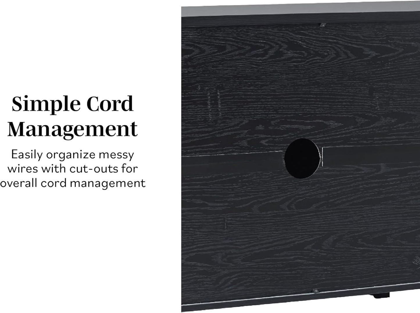 Walker Edison Chantelle Sideboard Buffet with Storage, 64", Black