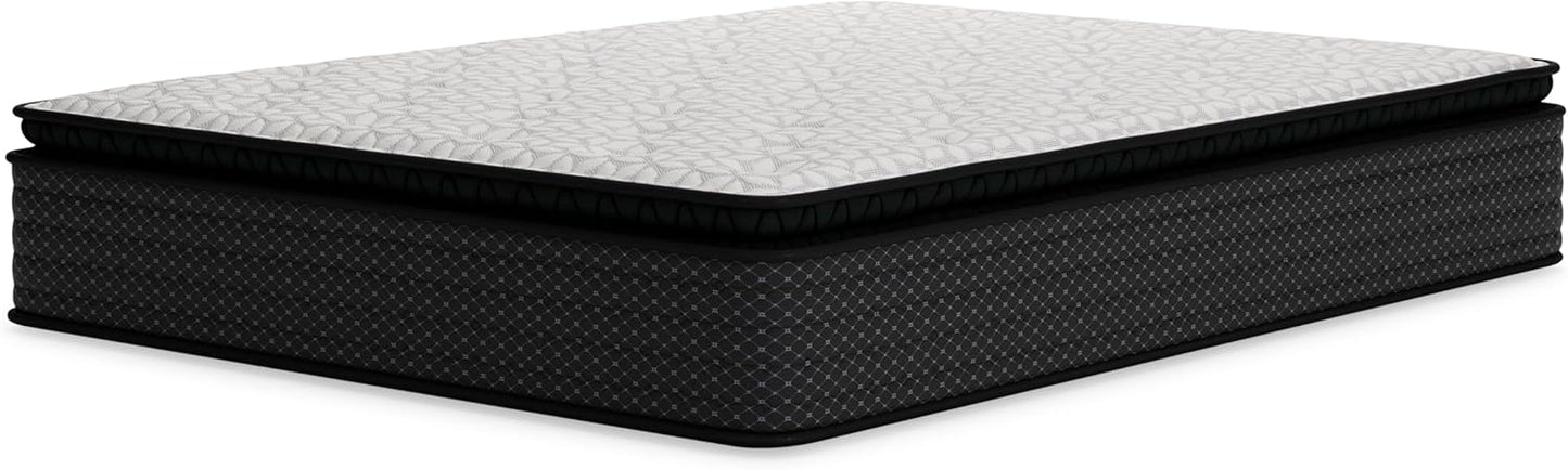 Signature Design by Ashley Limited Edition Pillow Top 13 " Pillow Top Hybrid Mattress with Gel Memory Foam and Edge Support for Cool Sleep and Pressure Relief, California King, Fiberglass Free
