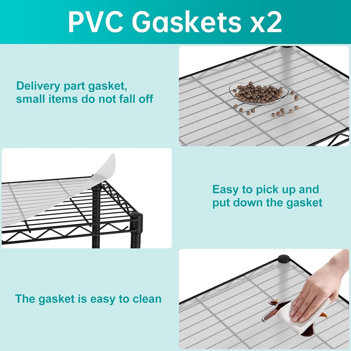 SINGAYE 2 Small Shelves Kitchen Storage Shelf Wire Shelving Unit Metal Shelf Adjustable Organizers Storage Shelving for Office Pantry Black 12" D X 18" W X 12" H