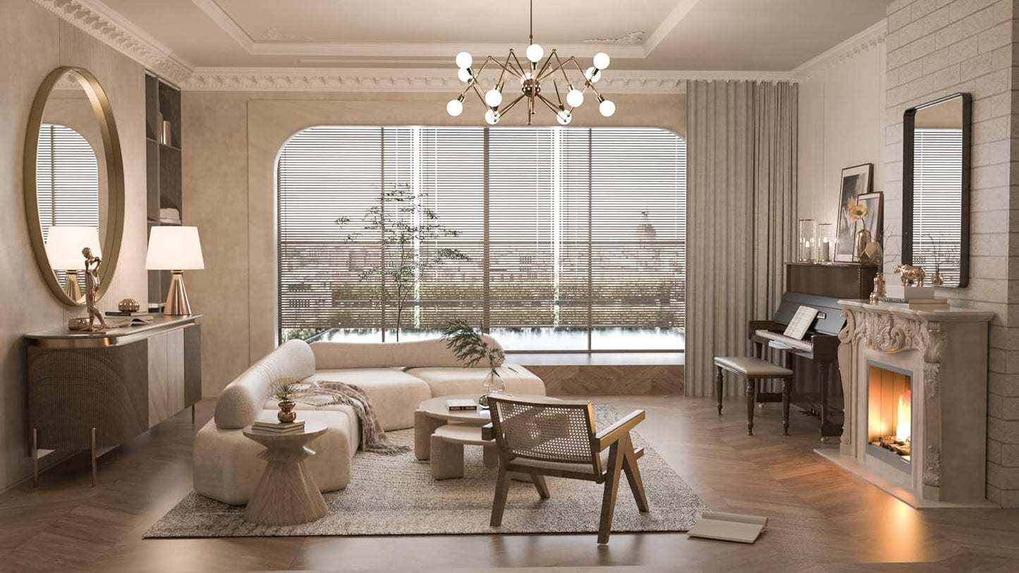 TokeShimi Brushed Gold Round Mirror 30 Inch Gold Round Vanity Bathroom Mirror for Wall Aluminum Alloy Matte Metal Frame Modern Gold Circle Mirror Fit in Minimalist Multi Style Home Decor