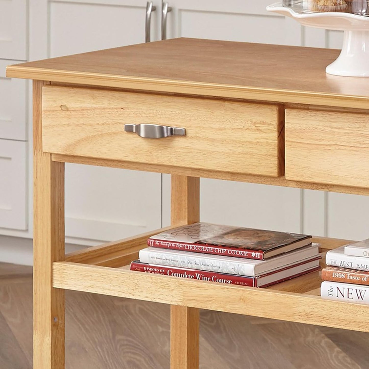 Homestyles General Line Natural Mobile Kitchen Cart