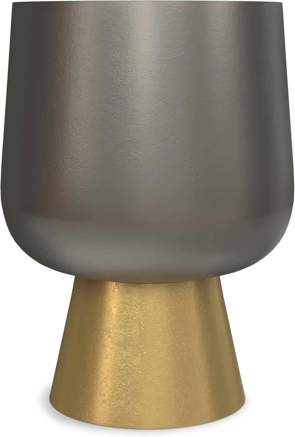 SIMPLIHOME Anthony Cast Aluminum Side Table in Antique Bronze/Brass, 13.75-inch Round, 20-inch Tall, Industrial Vintage Design for Living Room