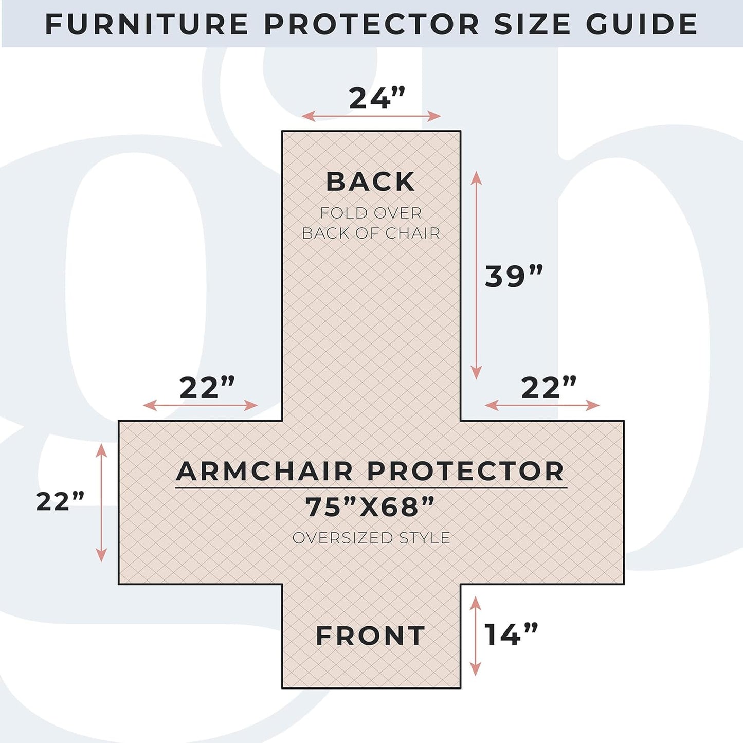 Great Bay Home Reversible Chair Cover - Washable Slipcover Furniture Protector with Elastic Straps - Chair Cover for Dogs, Kids, and Pets - Quilted & Stitched Detail (Chair, Dusty Rose/Taupe)