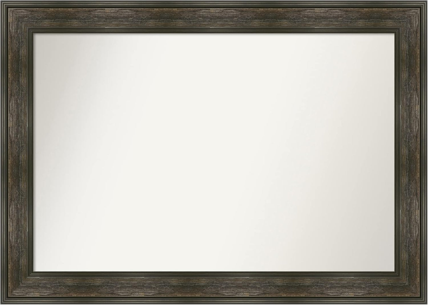 Amanti Art Grey Bathroom Mirror for Over Sink, 28x40 Pinstripe Plank Grey Narrow Rectangle Vanity Mirror, Large Country Rustic Frame, Hangs Horizonally and Vertically, Bathroom Wall Decor, Non-Beveled