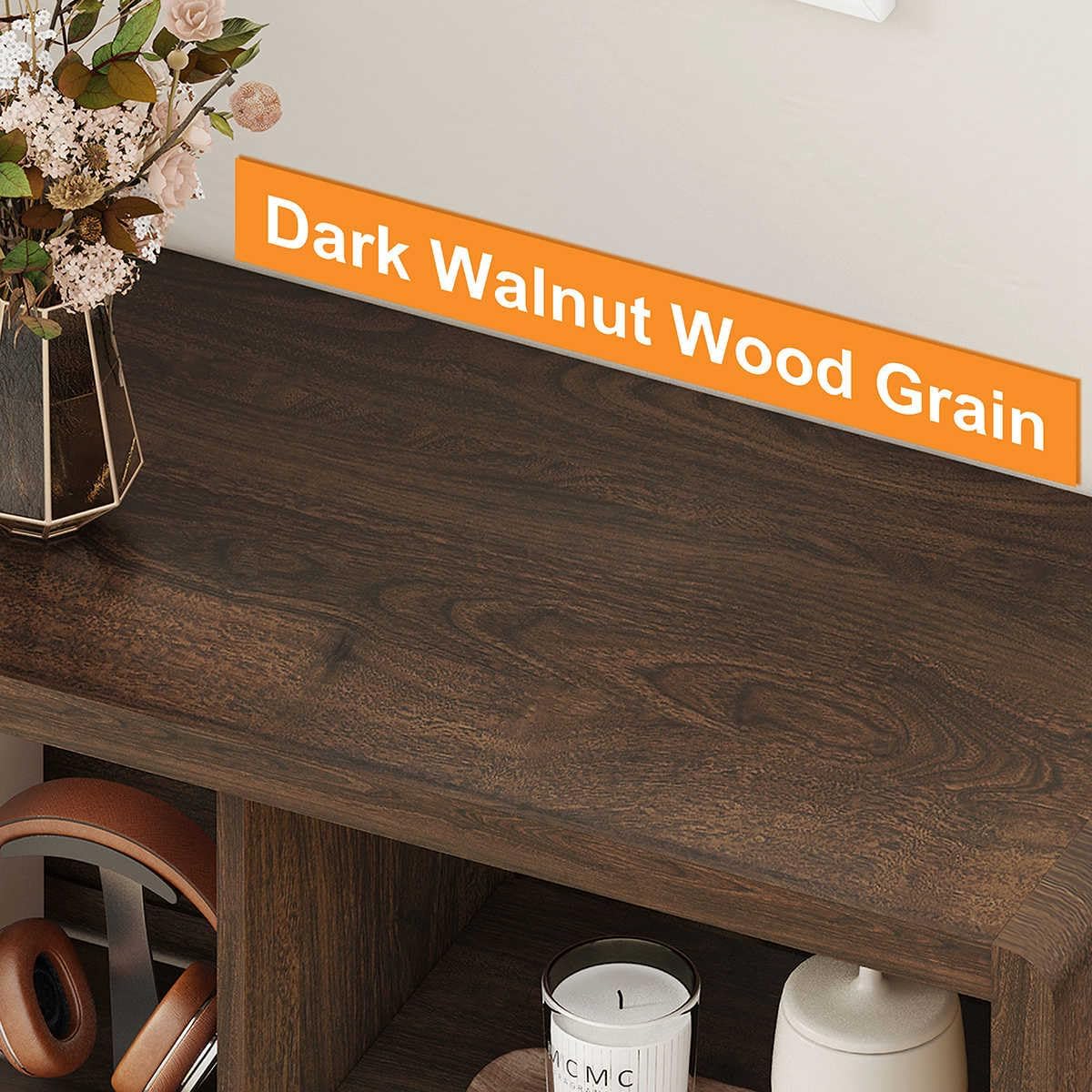 FATORRI 5 Cube Bookshelf, Wood Bookcase with 3 Adjustable Shelves, Farmhouse Cube Storage Organizer Shelf for Small Space Bedroom Living Room (Dark Walnut)