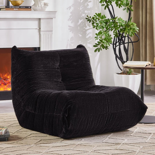 Bean Bag Chair, Fireside Chair Big Bean Bag Sofa for Adults/Teens, Memory Foam Bean Bag Gaming Chairs with Comfy Design & Premium Fabric, Lazy Floor Sofa for Living Room, Bedroom, Dark Gray