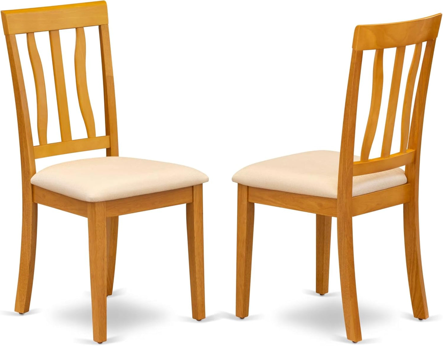 East West Furniture NDAN3-OAK-C 3 Piece Dining Table Set for Small Spaces Contains a Rectangle Dining Room Table with Dropleaf and 2 Linen Fabric Upholstered Chairs, 30x48 Inch, Oak