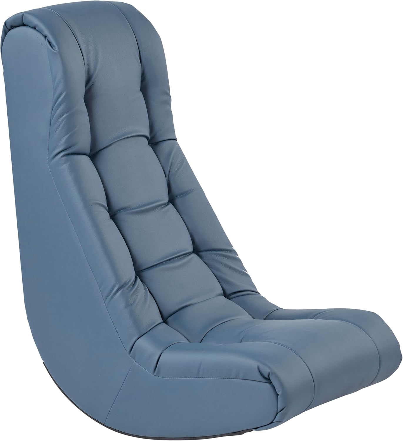 FDP Tufted Floor Rocker for Kids, Teens and Adults; Comfortable, Ergonomic Chair for Reading, Playing Video Games, or Watching TV - Powder Blue, 10488-PB