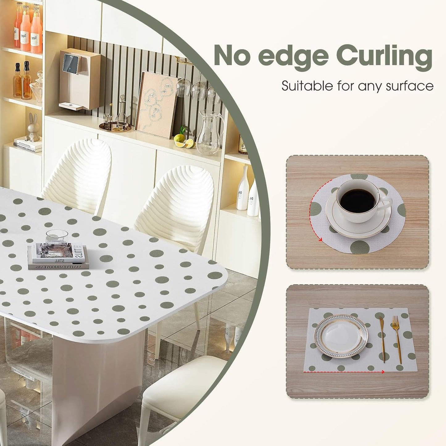 Beautysaid Shelf and Drawer Liner for Kitchen Cabinet, Non Adhesive Non Slip Shelf Paper Waterproof Washable Thickened for Dresser Pantry Shelve Bathroom Protector Liner(Polka Dot,18 in x 10 FT)