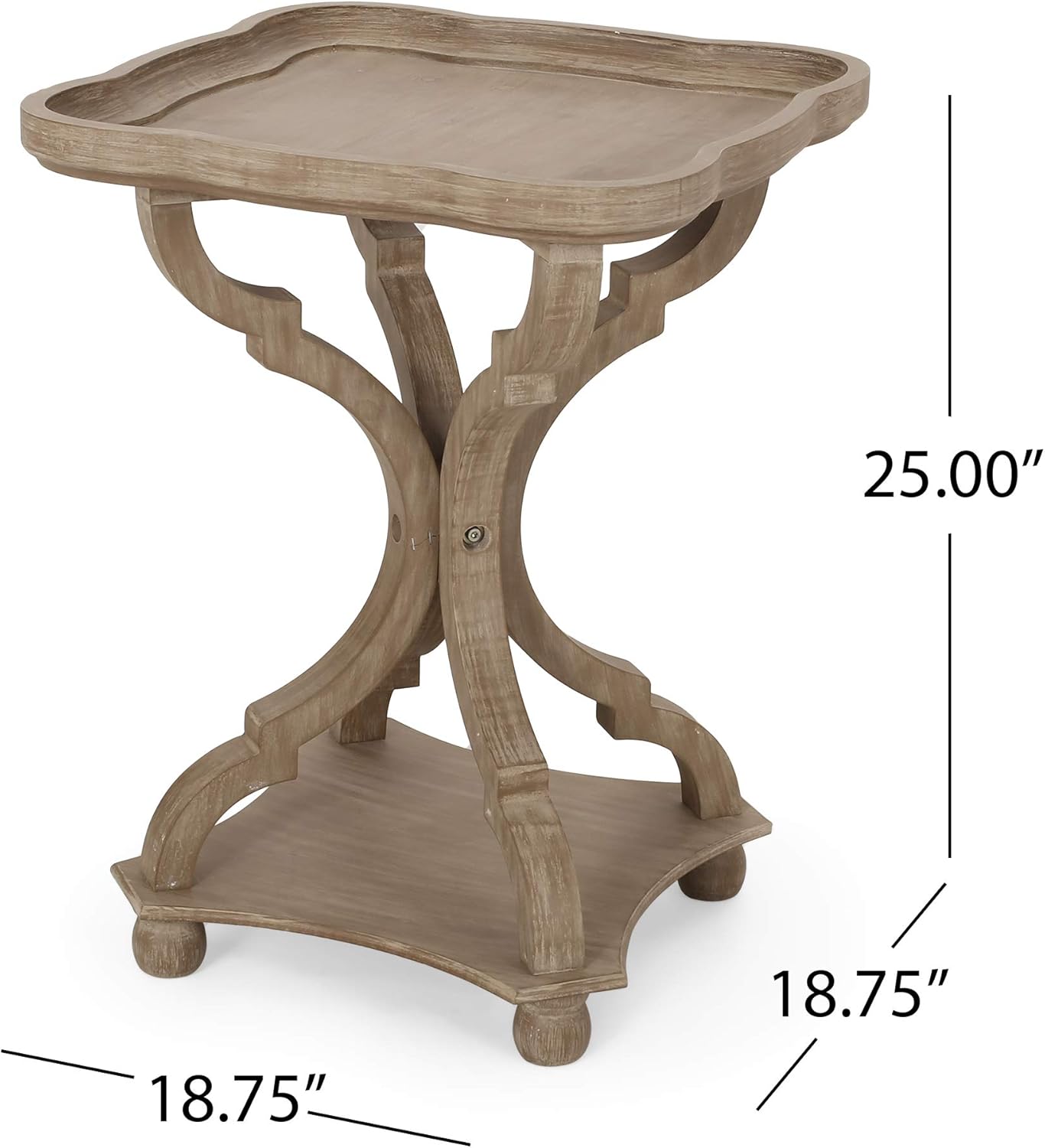 Christopher Knight Home Emerald French Country Accent Table with Square Top, Natural