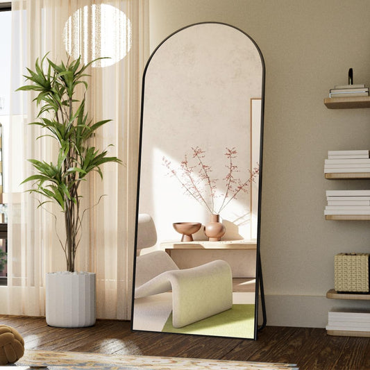 Koonmi Mirror Full Length 26x71 Inch, Arched Full Body Mirror, Free Standing Floor Mirror for Makeup and Dressing
