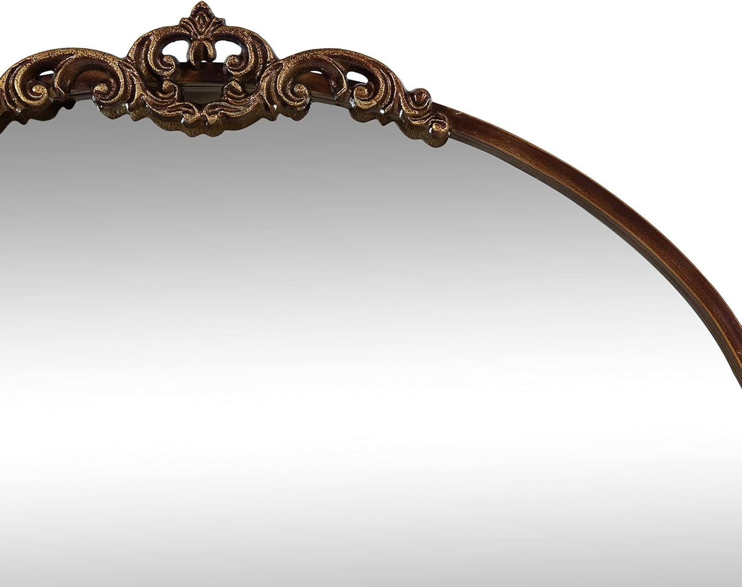 Kate and Laurel Myrcelle Traditional Arched Mirror; 25 x 33; Bronze; Decorative Vintage Arch Mirror with Ornate Garland Detailing Along The Crown and Edges of The Frame