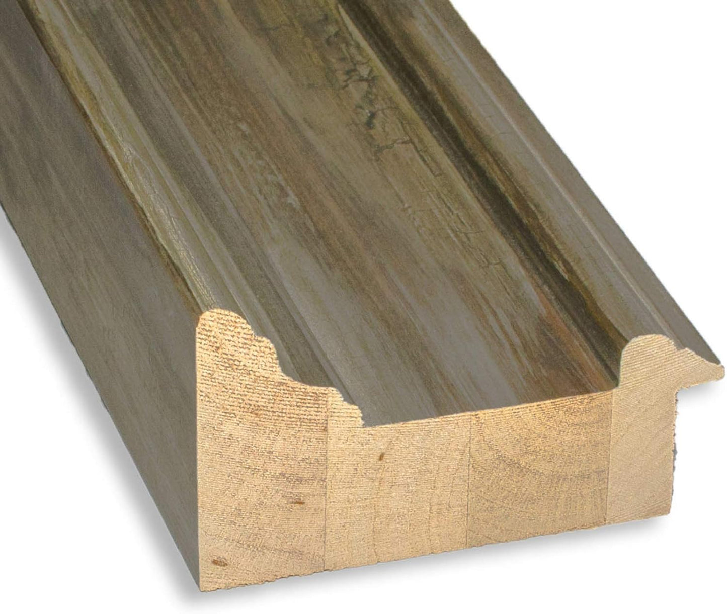 Amanti Art Grey Wall Mirror 30x24 Alexandria Greywash Rectangle Bathroom Mirror for Wall Decor Living Room, Medium Country Rustic Wood Frame, Hangs Horizonally and Vertically, Bathroom Decor, Beveled