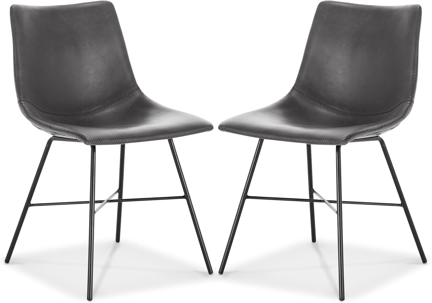 Poly and Bark Paxton Dining Chair, Set of 2 Grey