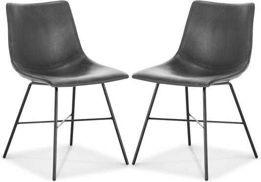 Poly and Bark Paxton Dining Chair, Set of 2 Grey