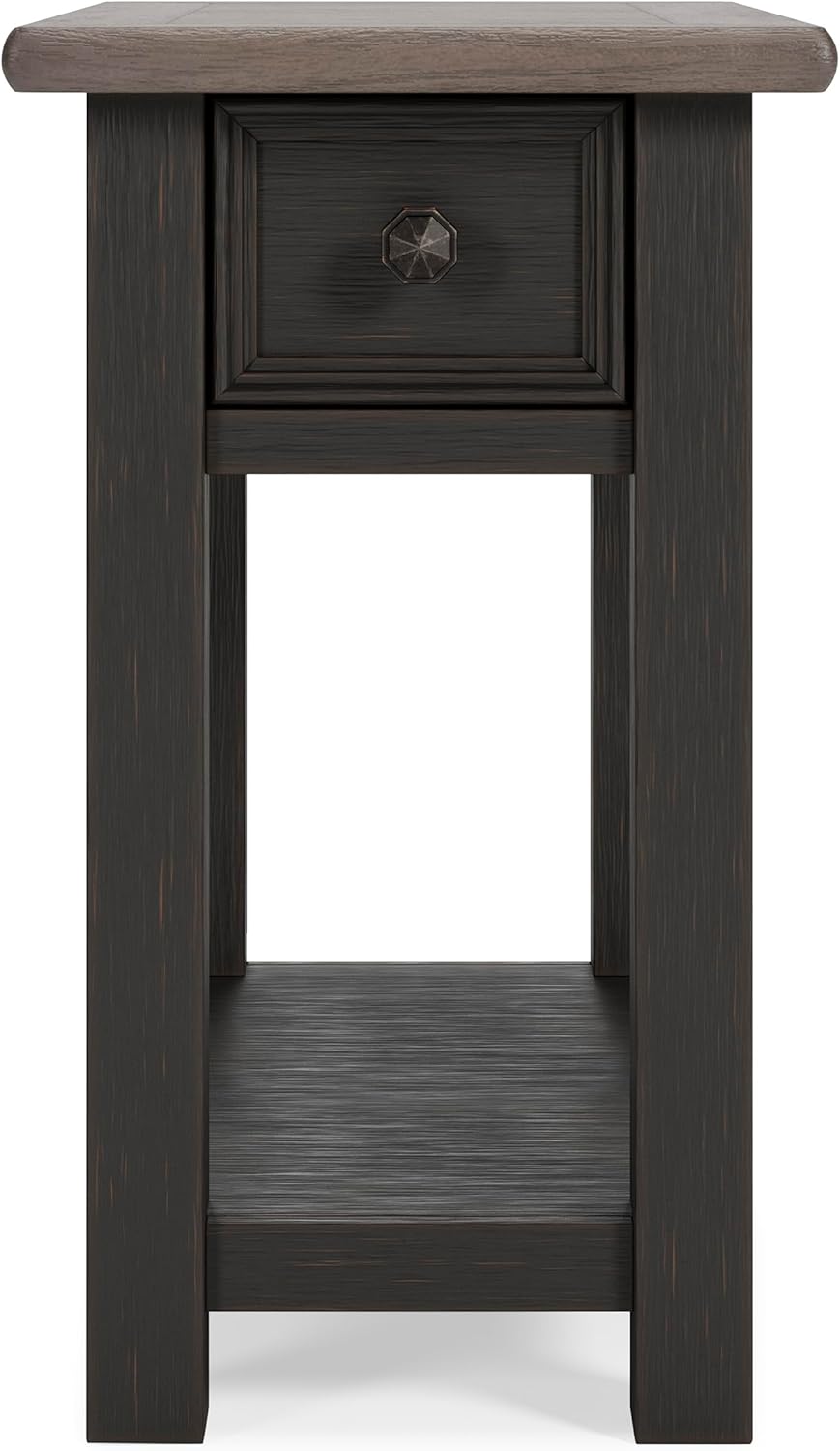 Signature Design by Ashley Tyler Creek Chair Side End Table, Light Brown & Whitewash