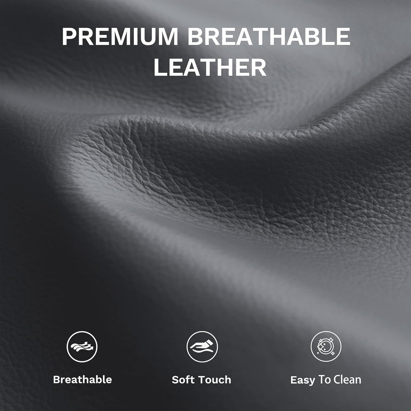 COLAMY Pushback Electric Recliner Chair Set of 2, Premium Leather Upholstery with Adjustable Angles, Extra Lumbar Pillow, Built-in Charging Port, Business-Casual Style for Living Room,Grey