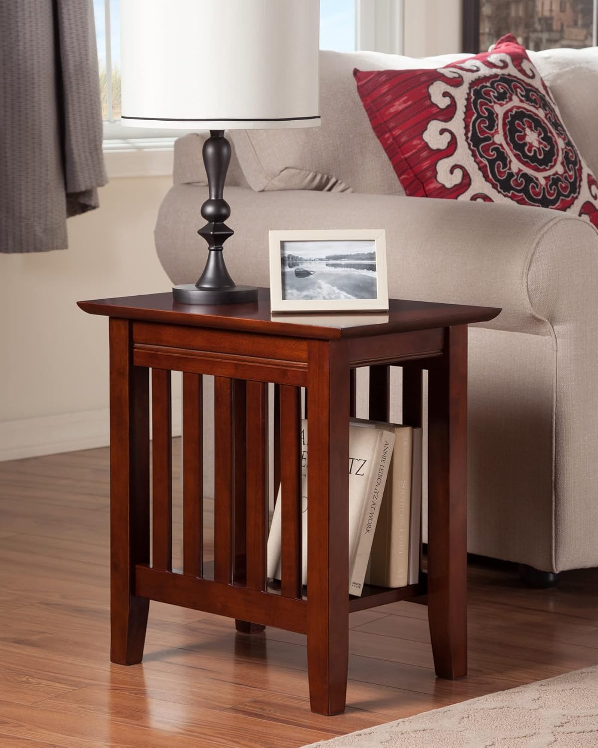 AFI Mission Chair Side Table in Walnut