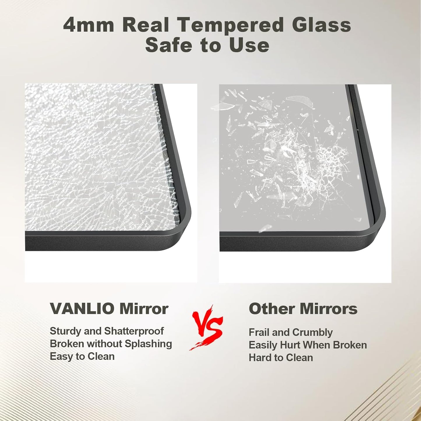 40x36 Inch Black Framed Bathroom Mirror for Wall, Black Metal Framed Mirror, Rounded Rectangle Bathroom Vanity Mirror, Anti-Rust, Shatterproof (Horizontal/Vertical)