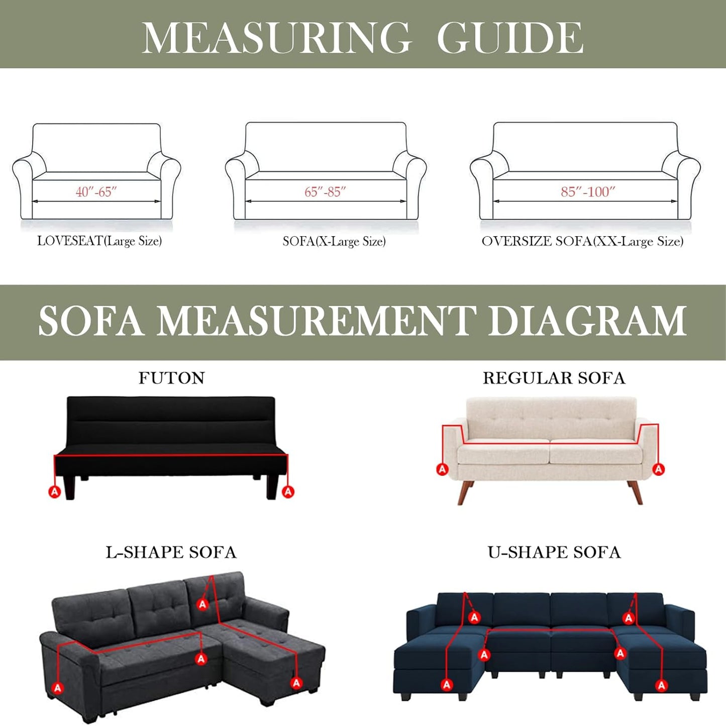 HANDONTIME Couch Cover, Sofa Covers, Sage Couch Cushion Cover Dog Furniture Protector for Living Room Chenille Couch Throw Cover Soft Thick Machine Washable Throw Blankets Sofa Slipcovers, 71" X150"