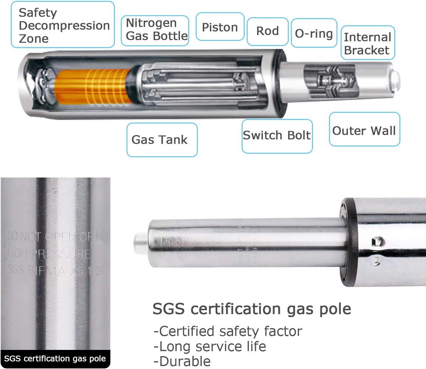 Leopard Modern Square PU Leather Adjustable Bar Stools with Back, Square Back Barstools, Counter Height Swivel Stool - 1 Chair (White)