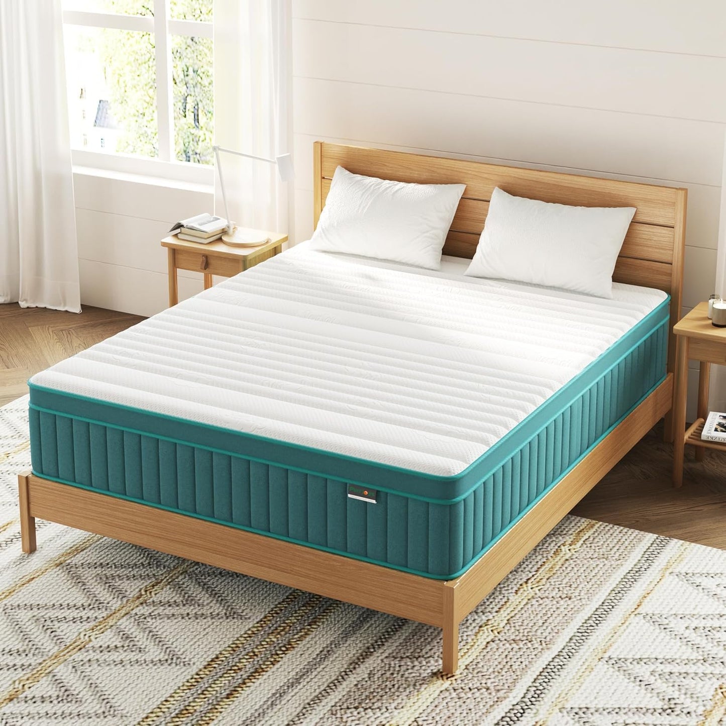 Firm Queen Mattress, 14 Inch Cooling-Gel Memory Foam & Pocket Spring Hybrid Mattress,Firm Feel,Bed Mattresses in a Box, CertiPUR-US Certified