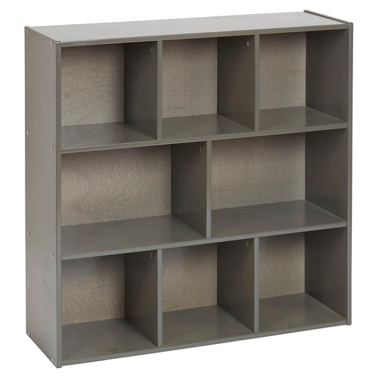 ECR4Kids Streamline 8-Compartment Storage Cabinet, 36in, Classroom Furniture, Grey Wash