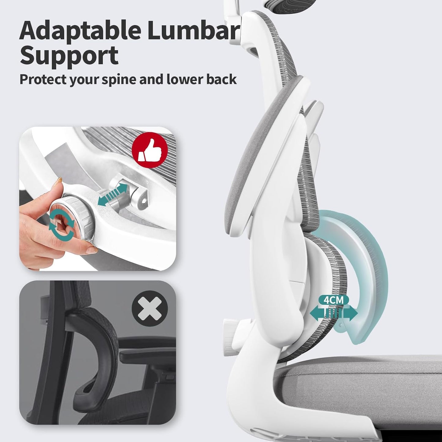 Office Chair Ergonomic Desk Chair, 330 LBS Home Mesh Office Desk Chairs with Wheels, Comfortable Gaming Chair, High Back Office Chair for Long Hours, Office Chair for Study and Work (Grey)