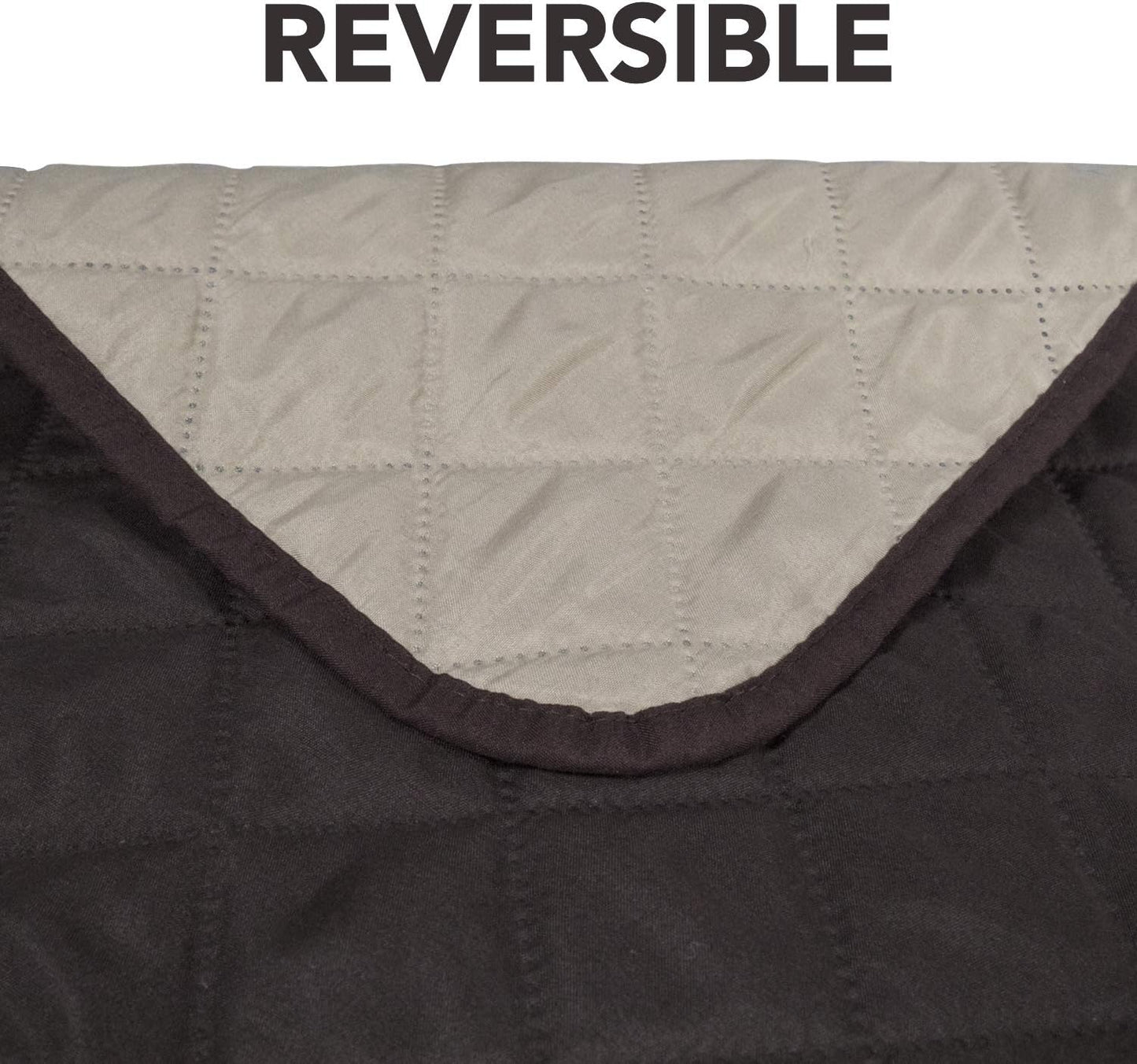 PureFit Reversible Sofa Couch Cover Water Resistant Couch Covers for 3 Cushion, Washable Furniture Cover with Non-Slip Foam and Adjustable Strap for Dogs, Pets (Oversized Sofa, Chocolate/Beige)