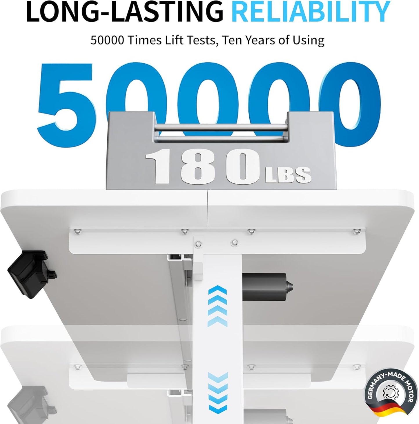 BIZUM Electric Standing Desk, 55x24 inches Height Adjustable Desk, Sit to Stand Desks Memory Gaming Computer Workstation for Home Office, White