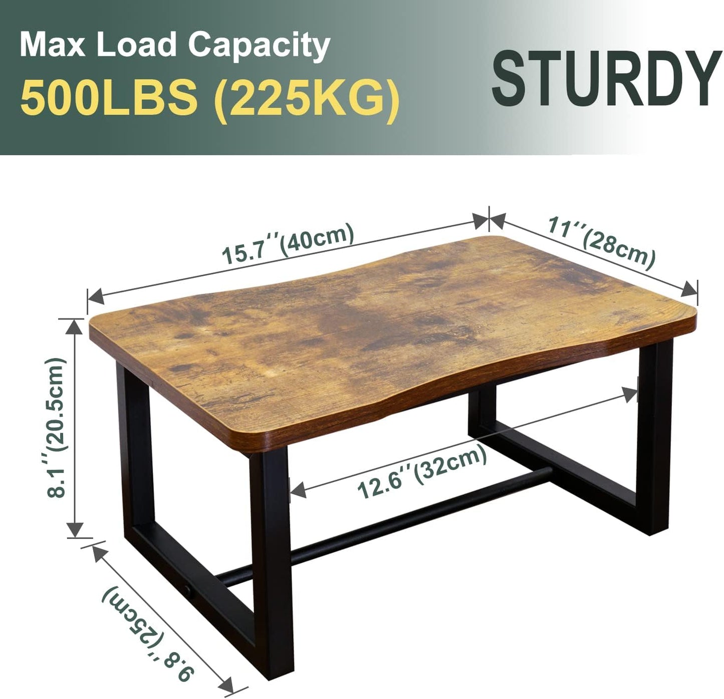 Wooden Step Stool,Stepping Stool for Adult & Kids，Wood One Step for Kitchen, Bedroom, Living Room, Bathroom Hold up to 500lbs