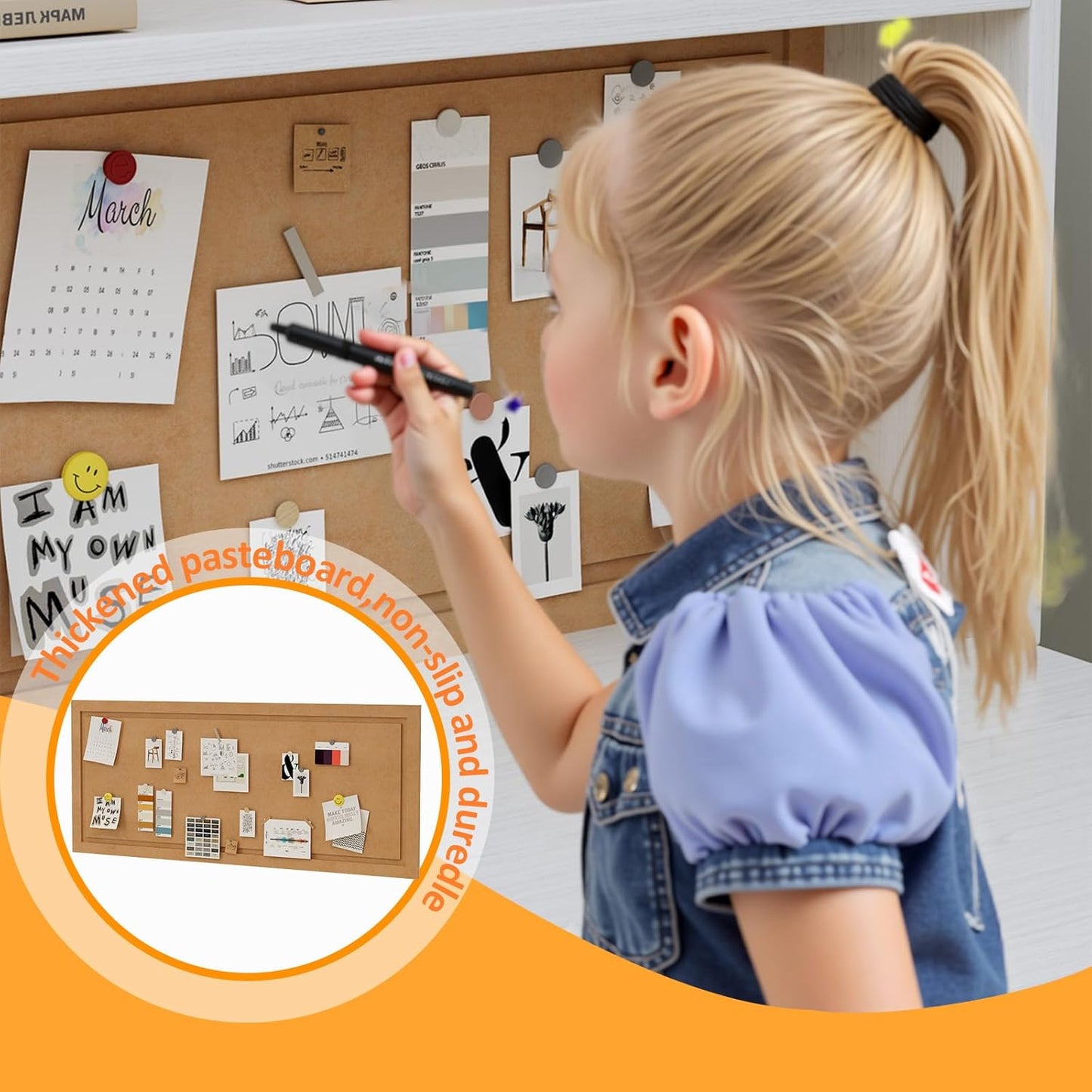 White Wooden Kids Desk and Chair Set, Kids Study Desk with Removable Large Storage Cabinet,Kid Study Table and Chair Set with 2 Drawers & 4 Cabinets,Girls Desks for Kid for Bedroom