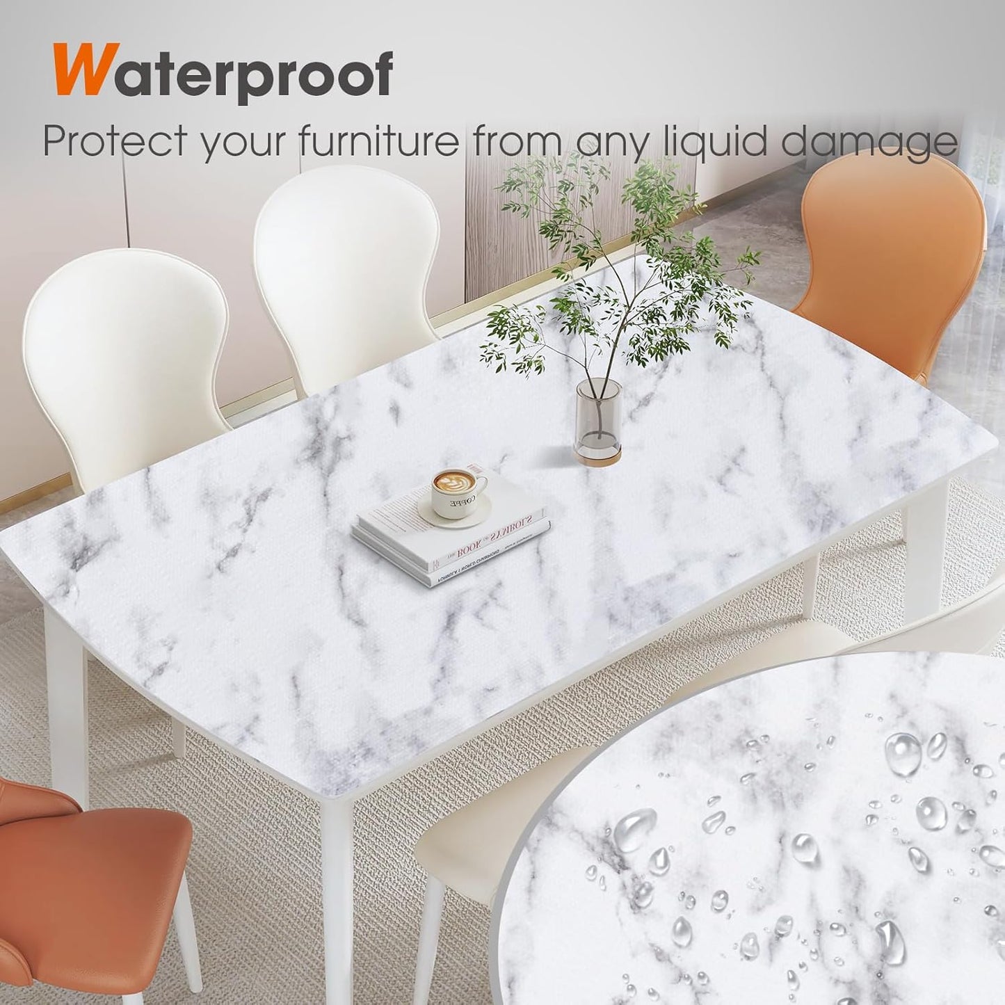 Beautysaid Shelf and Drawer Liner for Kitchen Cabinet, Non Adhesive Non Slip Shelf Paper Waterproof Washable Thickened for Dresser Pantry Shelve Bathroom Protector Liner(Marble,18 in x 30 FT)