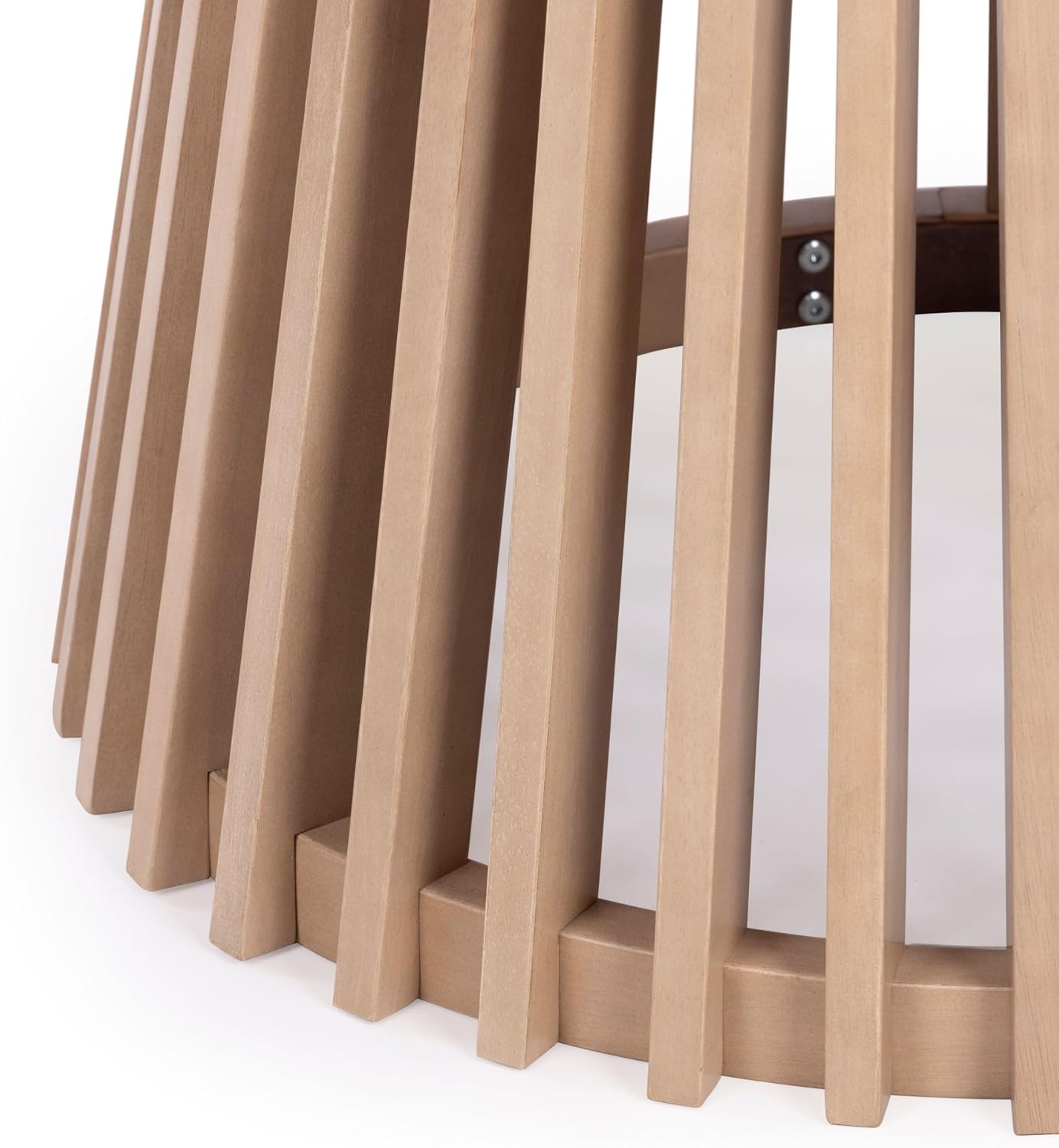 Plank+Beam Lido Round Dining Table, 38", Wooden, Pedestal, Minimalist Kitchen Table for 4 for Dining Room, Blonde