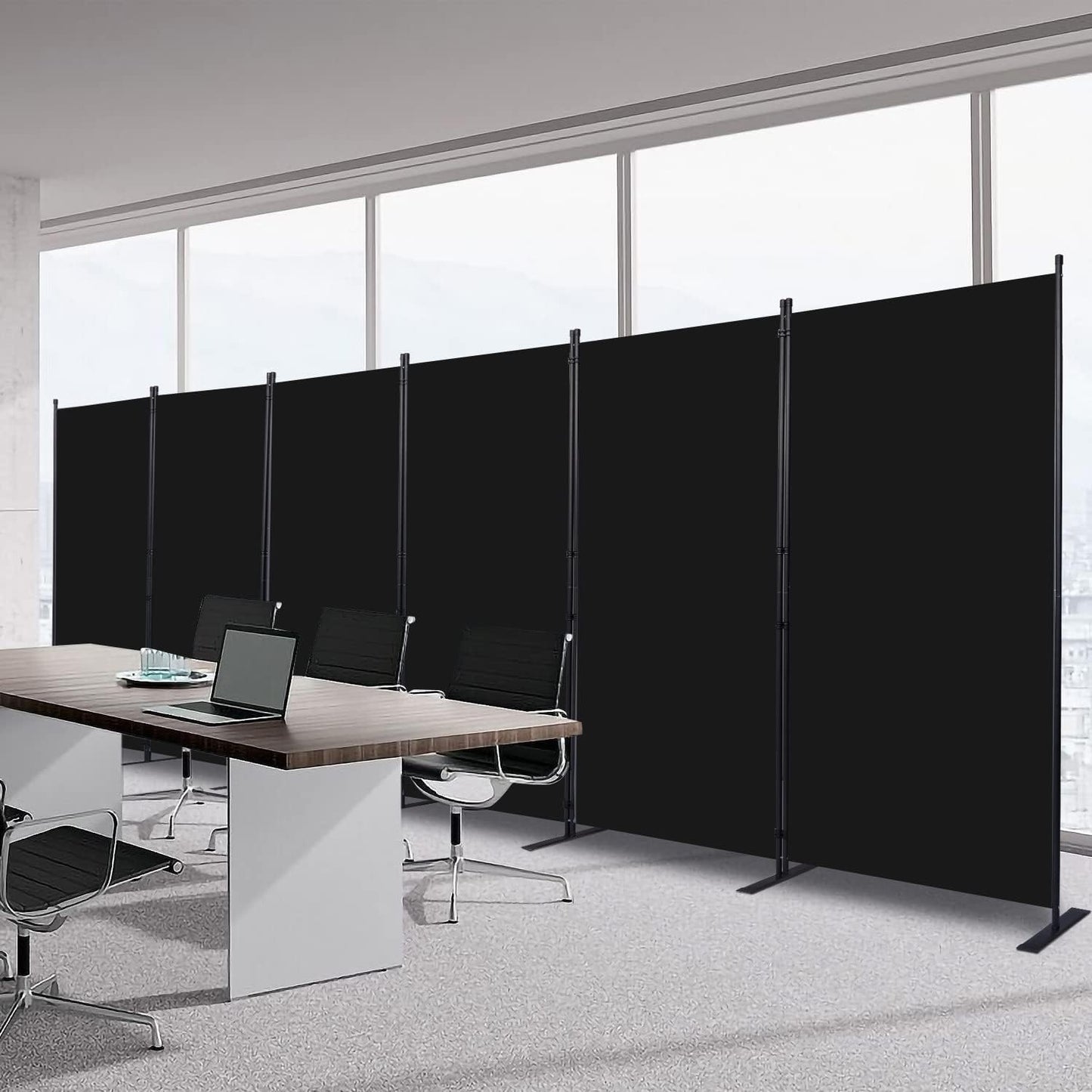 Room Divider 6FT Portable Room Dividers and Folding Privacy Screens, 204'' W Fabric Divider for Room Separation, 6 Panel Partition Room Dividers Freestanding Wall Divider Screen for Dorm Studio Office