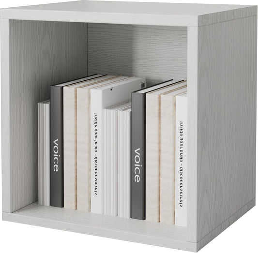 FUSUNBAO Magic DIY Cube Storage Organizer Stackable Cubes for Home Books Clothes Toy-Modular Cubby Storage System-Office Cubical-Bookcase Closet (French Oak,Drawer Cube)