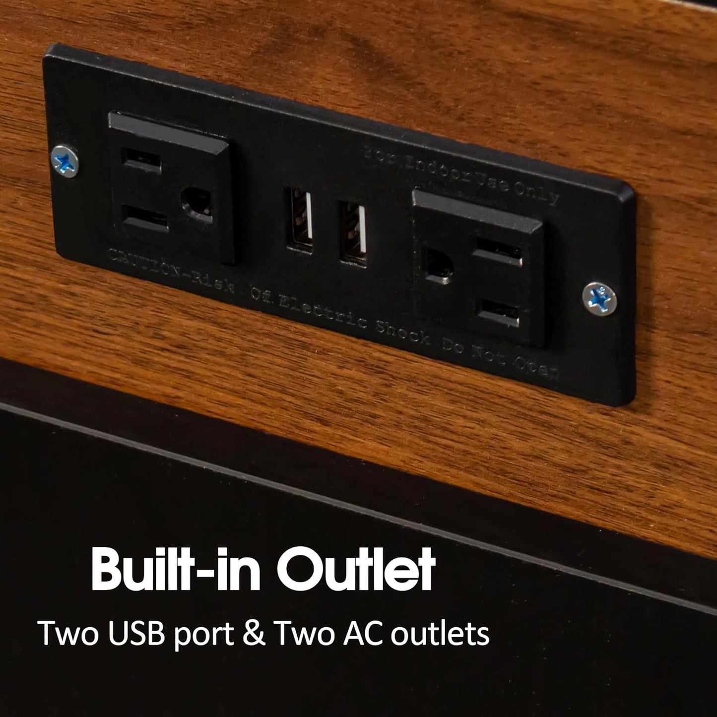 Expandable Dining Table, Convertible Table for Dining Room, Kitchen and Small Spaces, for 2-10 People(with Storage Cabinet and Outlet), Black